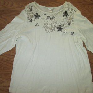 5/$30 CJ Banks sz 1X Ivory Top